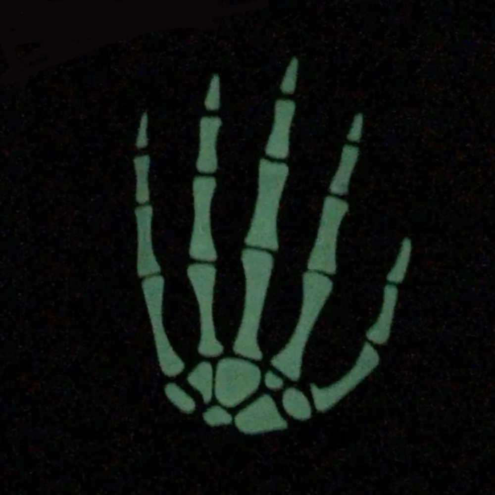 Stretchy Skeleton Gloves Glow in the Dark Stretch Knit Kids and Adult Sizes Goth